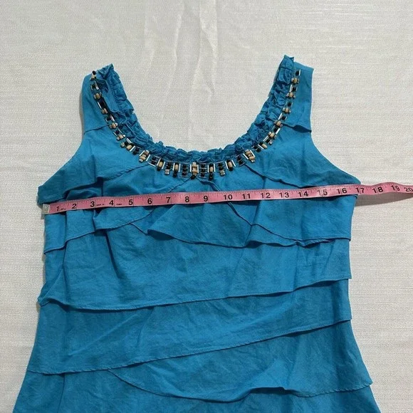 Dressbarn Women’s Sleeveless Dress Size 8 Blue - Picture 7 of 8